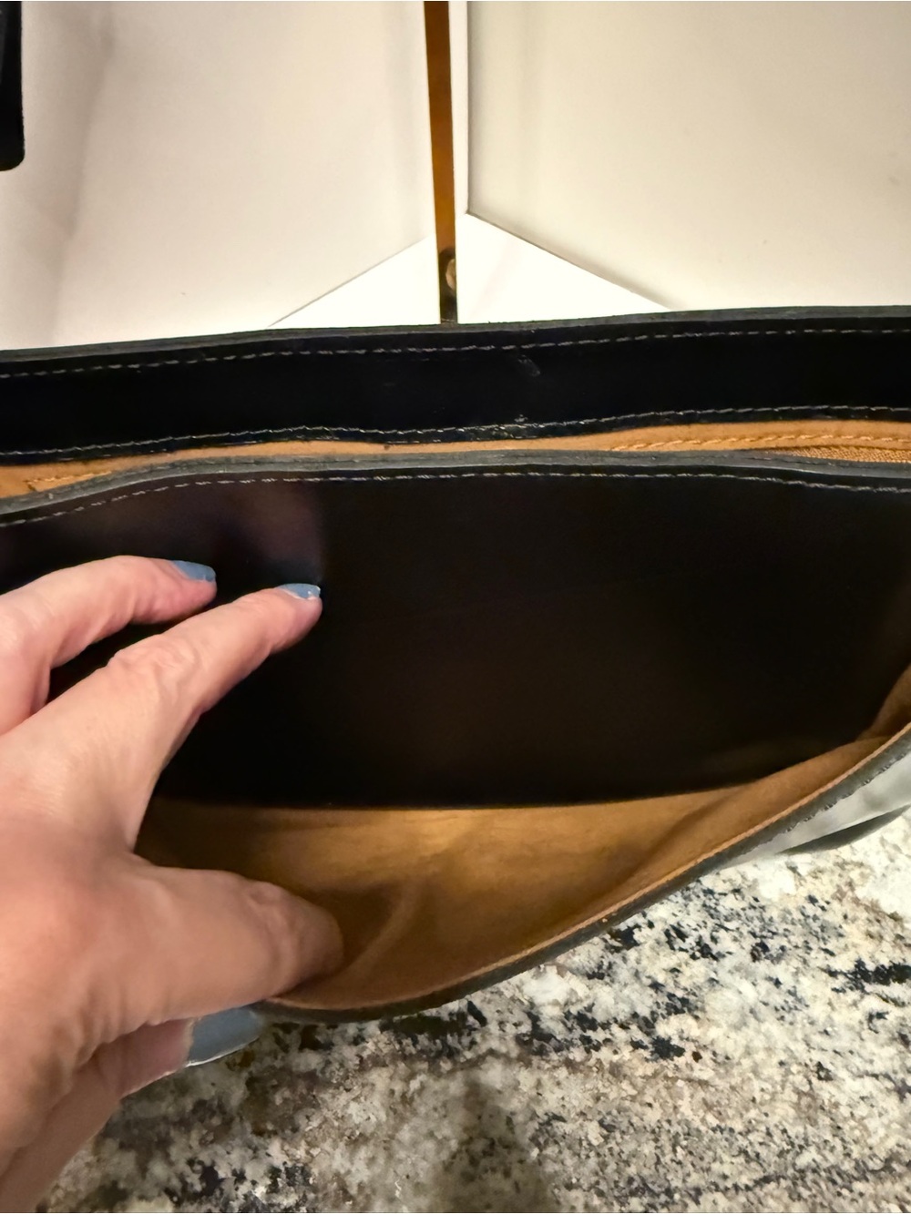Patricia Nash Classic Black Leather Crossbody Saddle Bag with Decorative Buckle - Picture 9 of 10